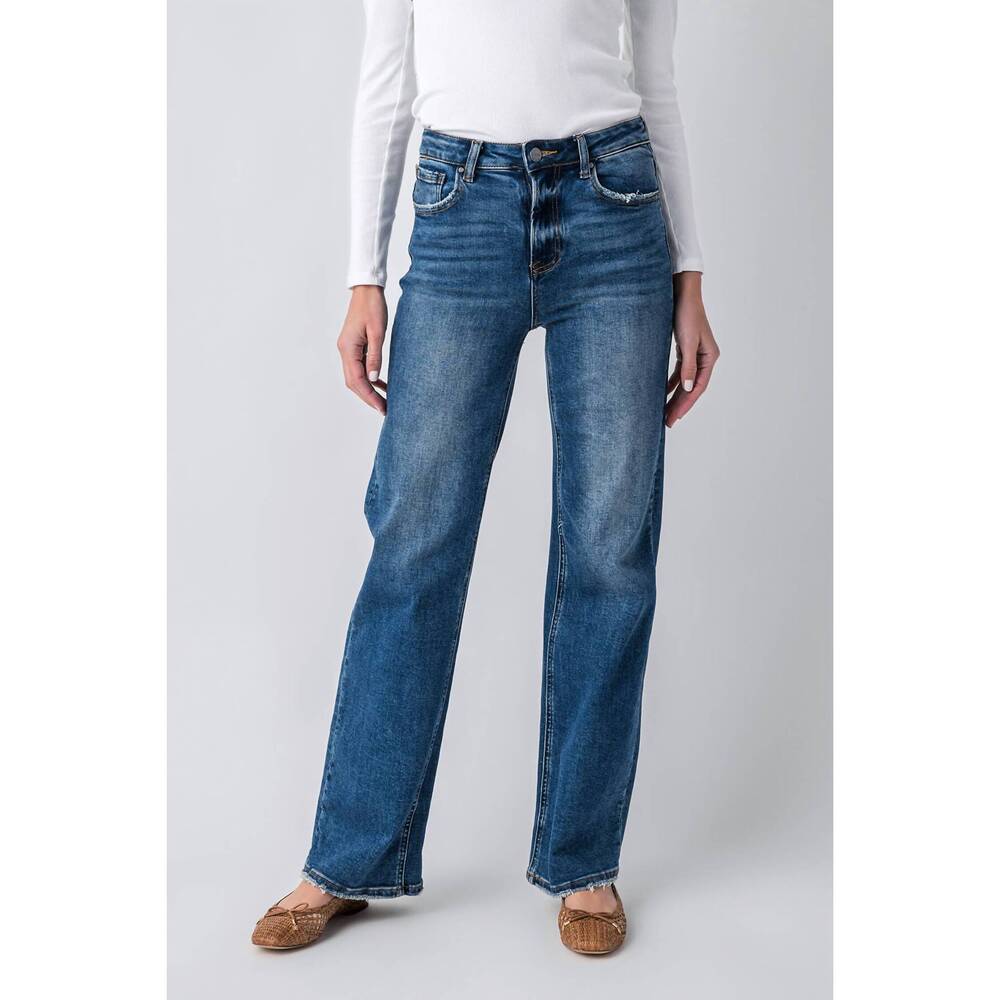 NEW RISEN high rise ankle straight with tummy control jeans in blue